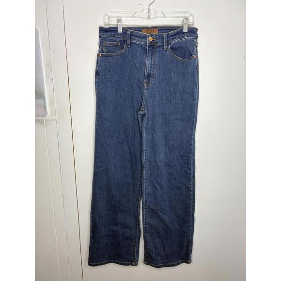 Judy Blue Denim - Judy Blue Jeans Womens 30 Wide Leg Stretch High Rise Modest Modern Office